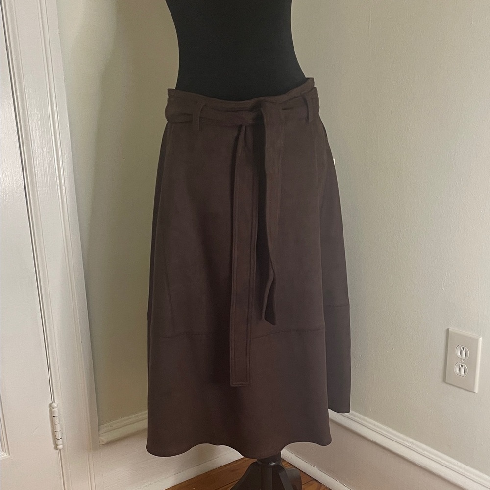 Faux suede skirt